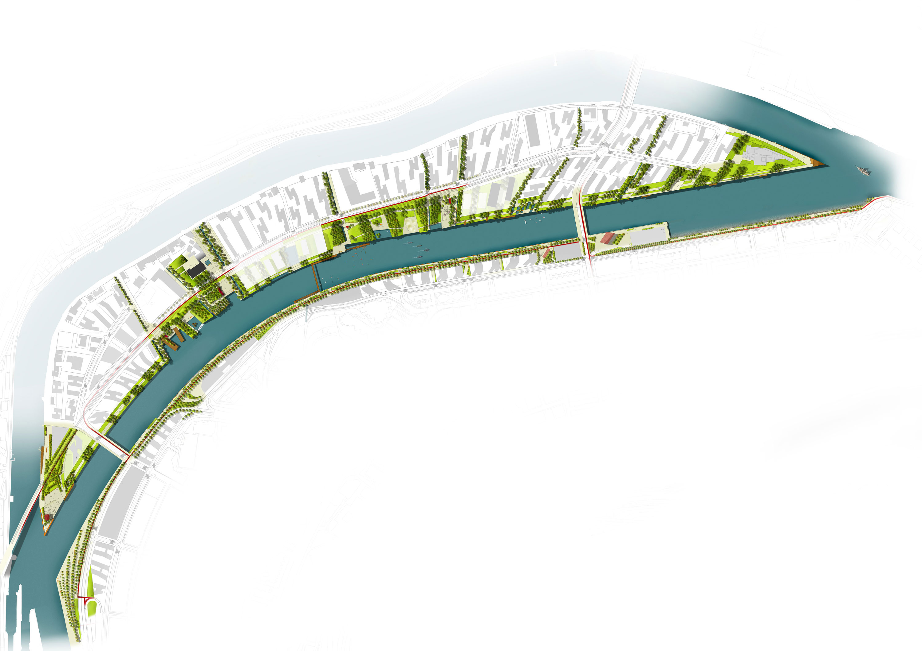 Urbanización de espacios verdes de Zorrozaurre