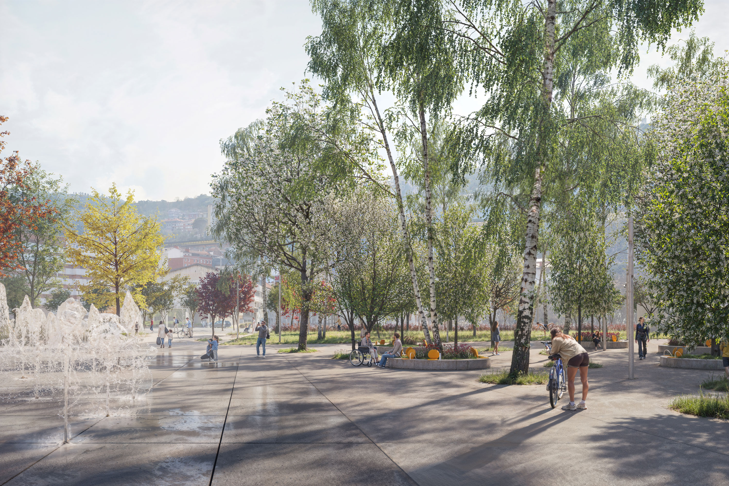 Urbanización de espacios verdes de Zorrozaurre Isla