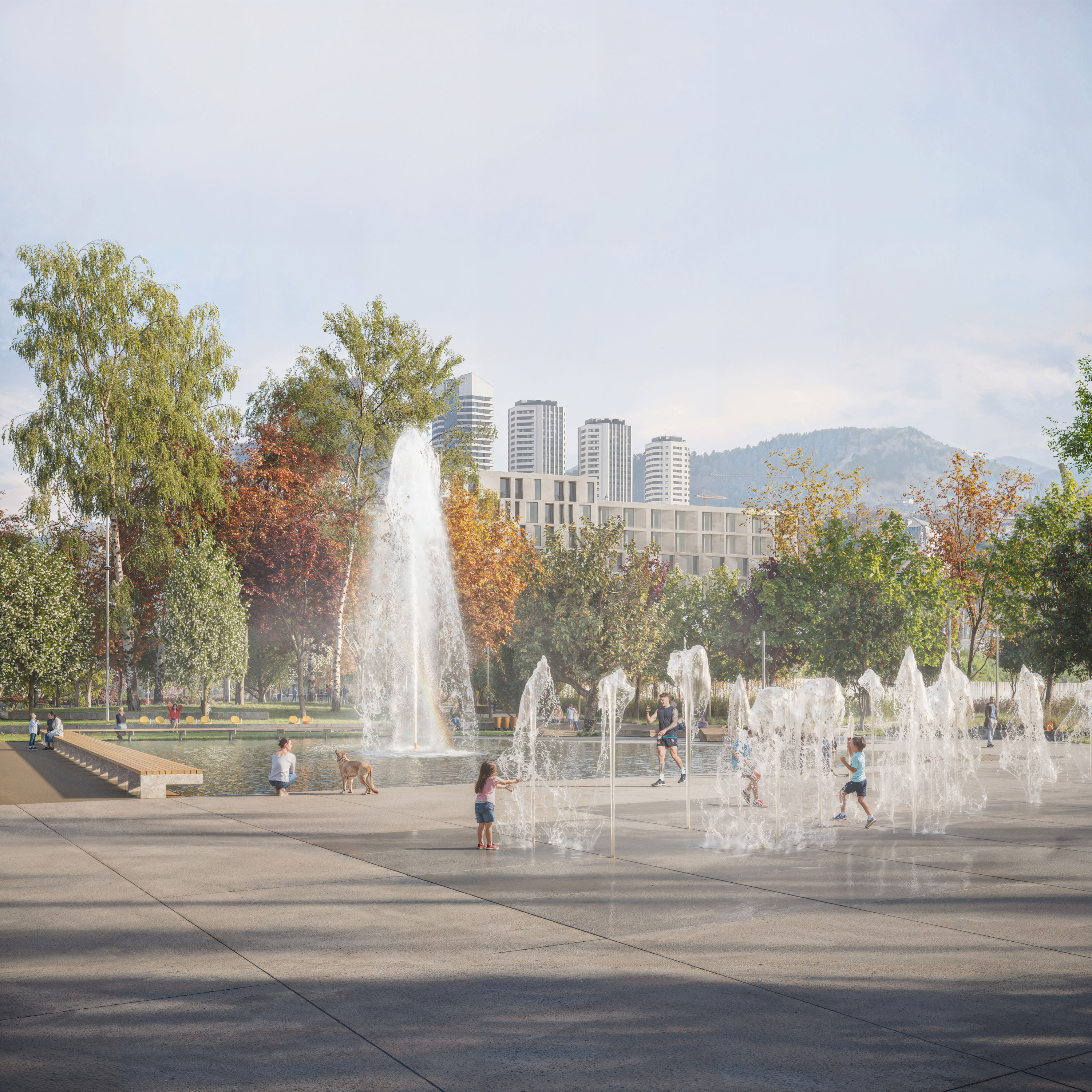 Urbanización de espacios verdes de Zorrozaurre Isla