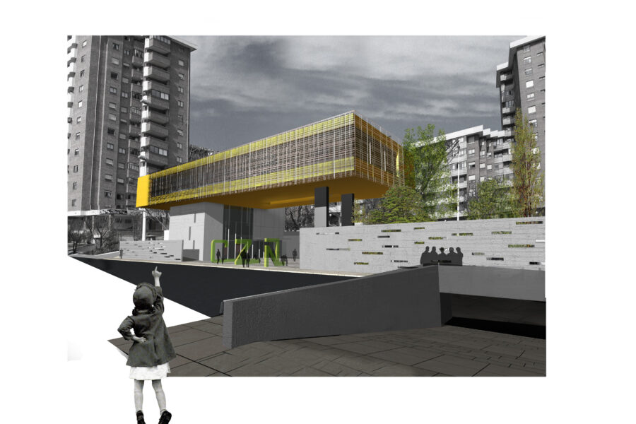 Obras del centro civico de Cazoña